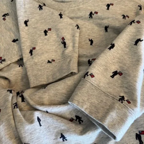 Eddie Bauer All over Sasquatch print mens Size M Tall EUC - Picture 7 of 7